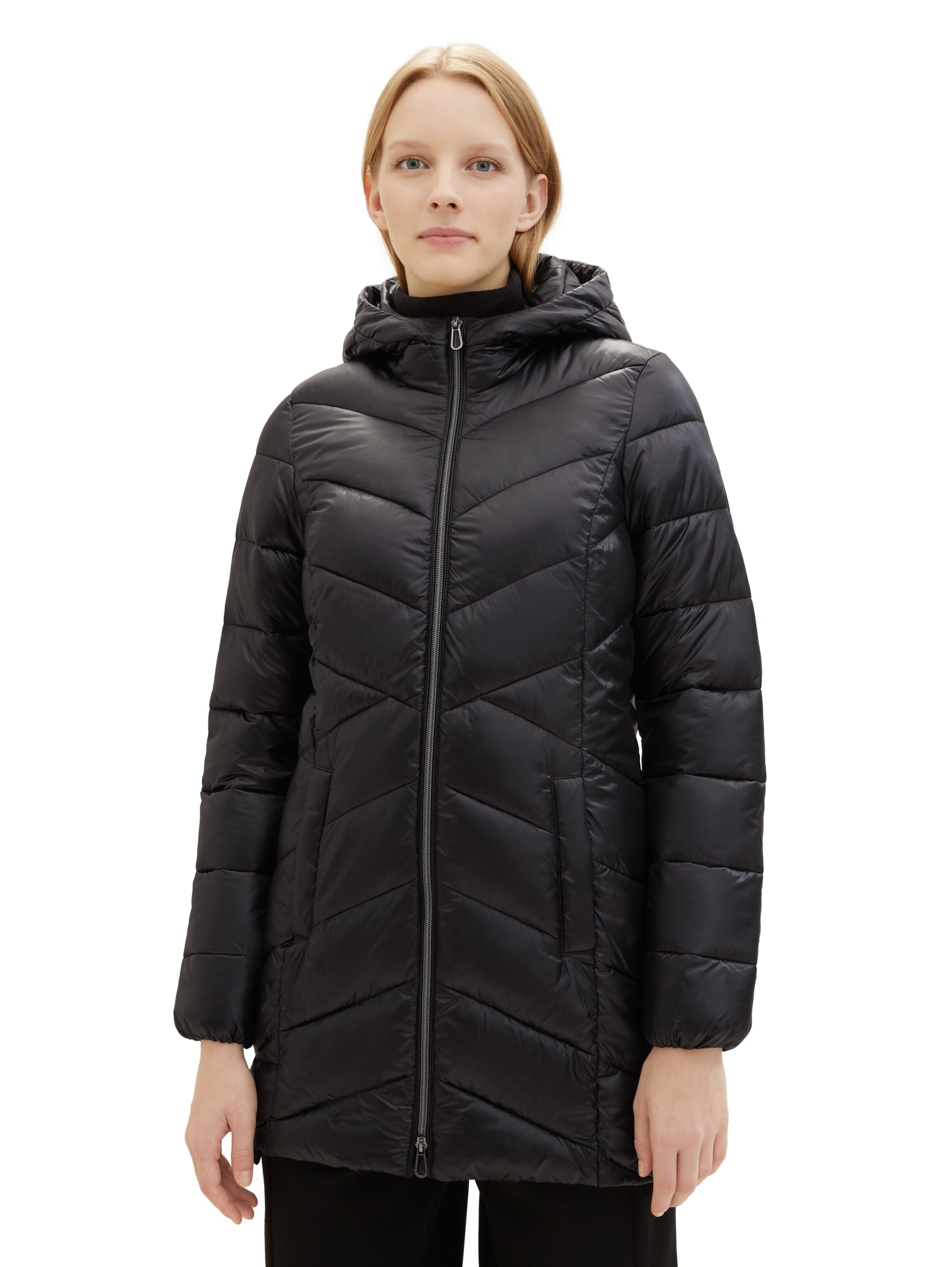 TOM TAILOR Prechodný kabát - Čierna: predná strana