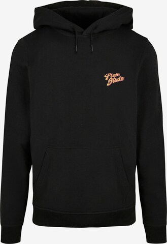 F4NT4STIC Sweatshirt 'Plain Studio Typo' in Zwart: voorkant
