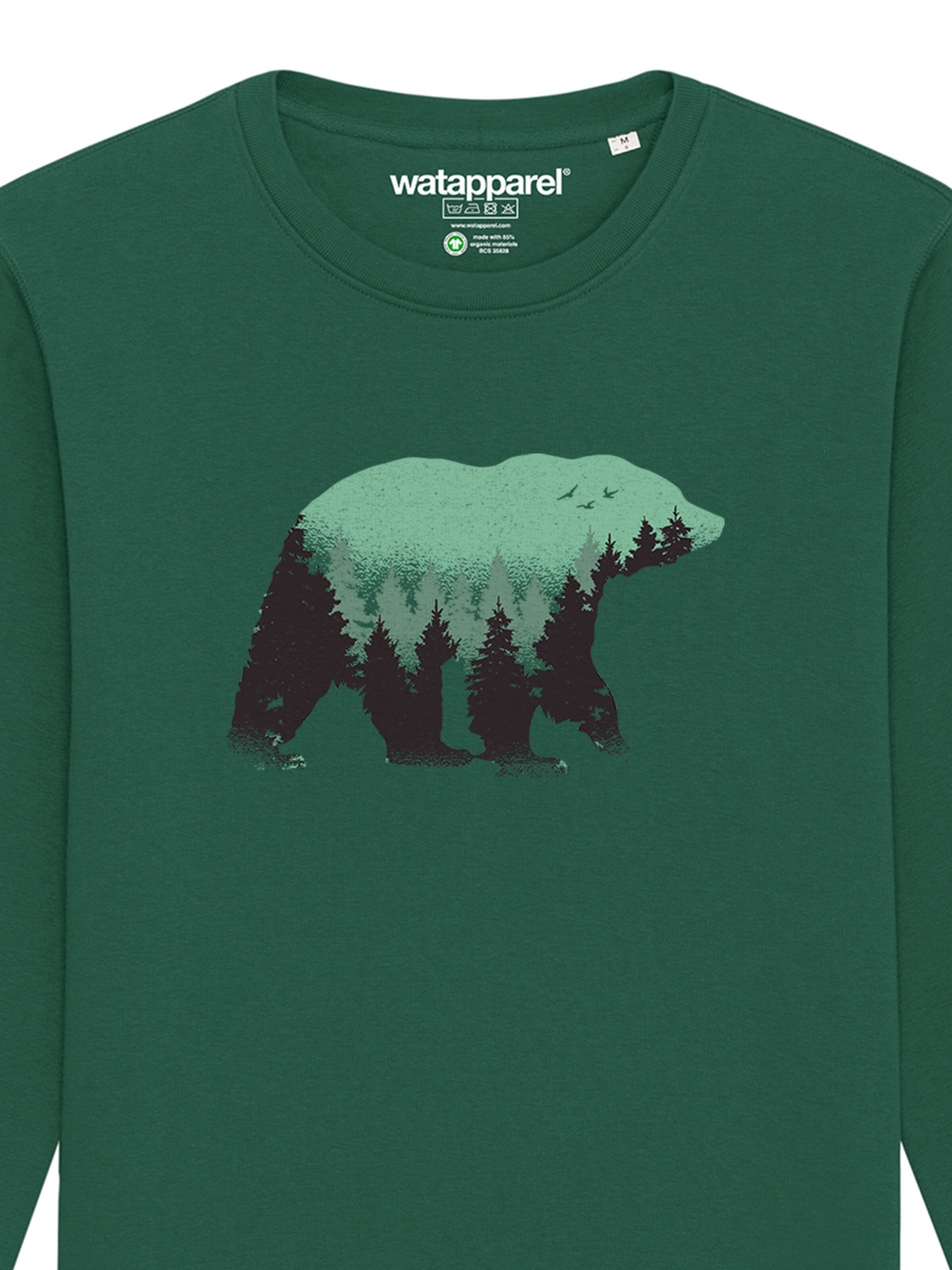 Sweat-shirt 'Waldbär' Watapparel en vert