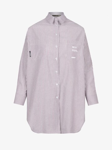 FEMSSY Tuniek 'TUNIC STRIPE DRESS BLUE' in Lila: voorkant