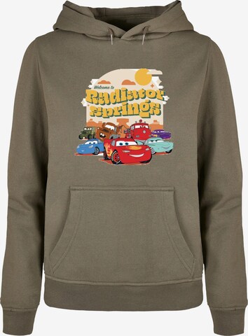 ABSOLUTE CULT Sweatshirt 'Cars - Radiator Springs Group' in Groen: voorkant