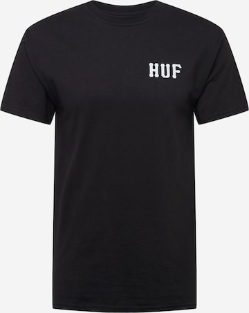 HUF Shirt in Zwart: voorkant