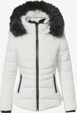 KOROSHI Zimní bunda – bílá: přední strana