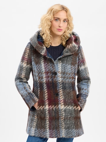Amber & June Between-Seasons Coat in Blue: front