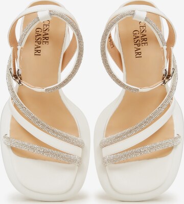 CESARE GASPARI Strap Sandals in White