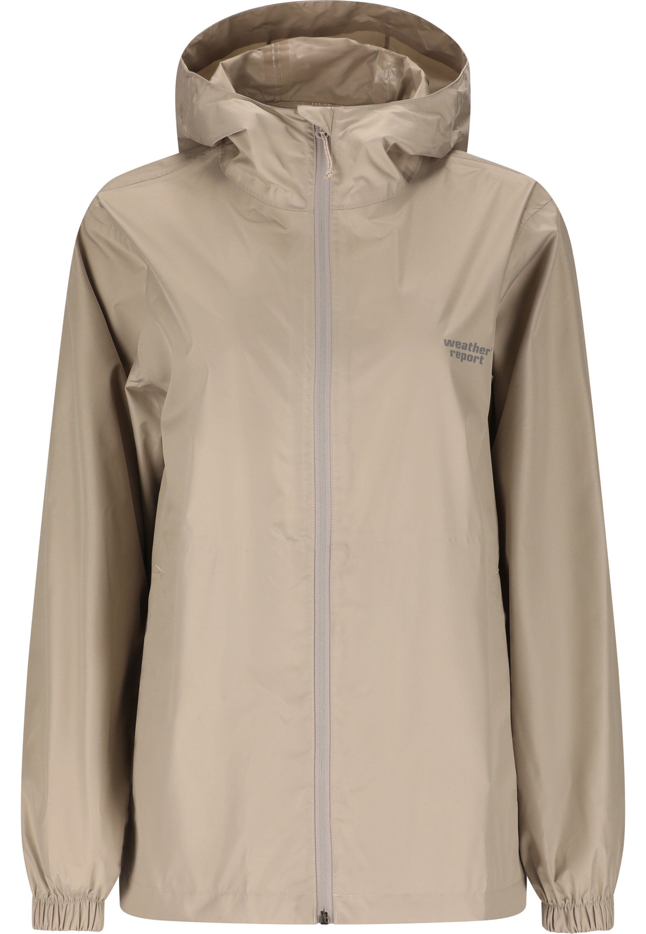 Weather Report Performance Jacket 'Pack'way' in Beige: front