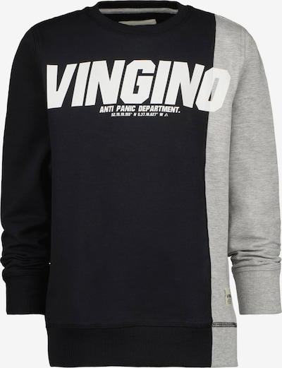 VINGINO Sweater majica 'Noef' u siva melange / crna / bijela, Pregled proizvoda