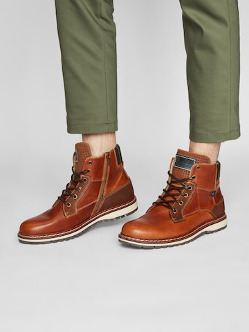 BULLBOXER Lace-Up Boots in Brown