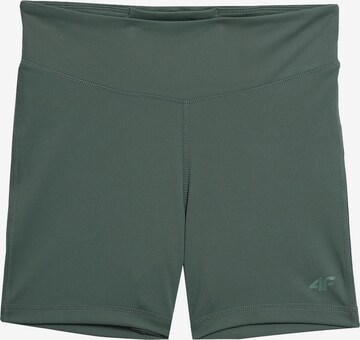 Skinny Pantalon de sport 4F en vert : devant