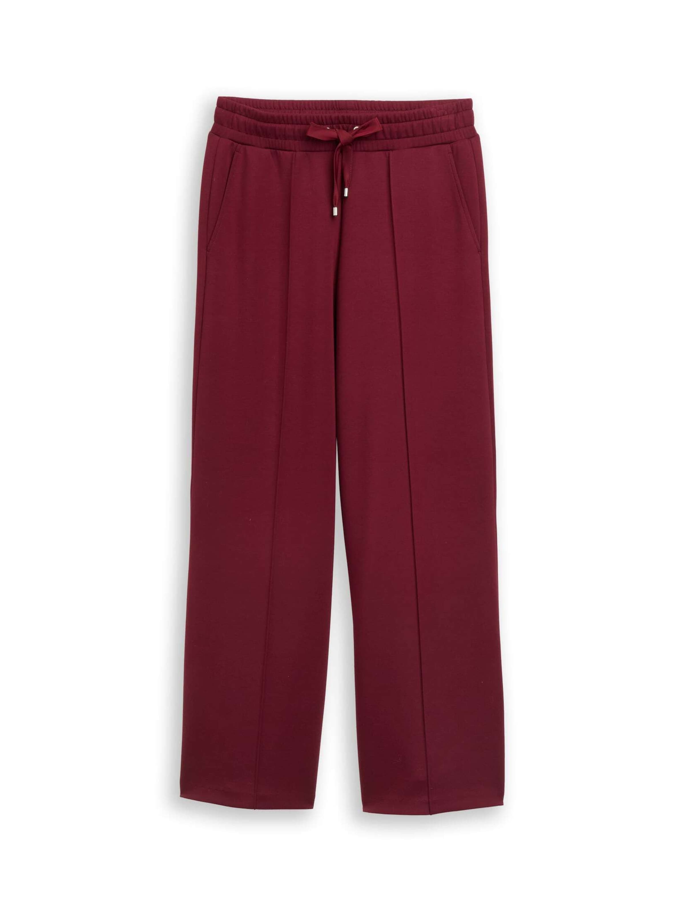 TOM TAILOR Wide leg Broek in Rood: voorkant