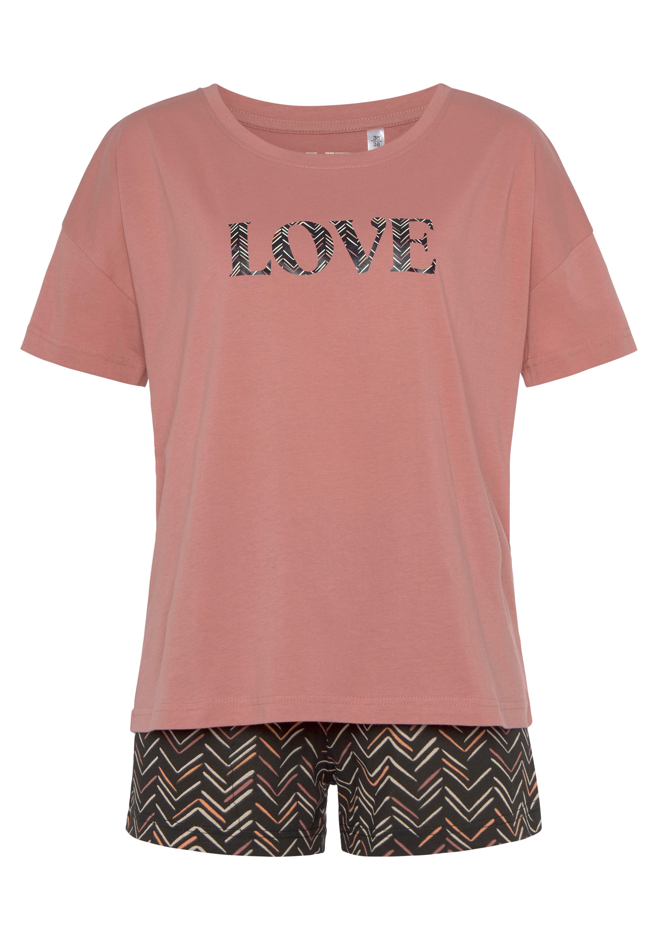 VIVANCE - Pijama de pantalón corto 'Dreams' en rosa: frente