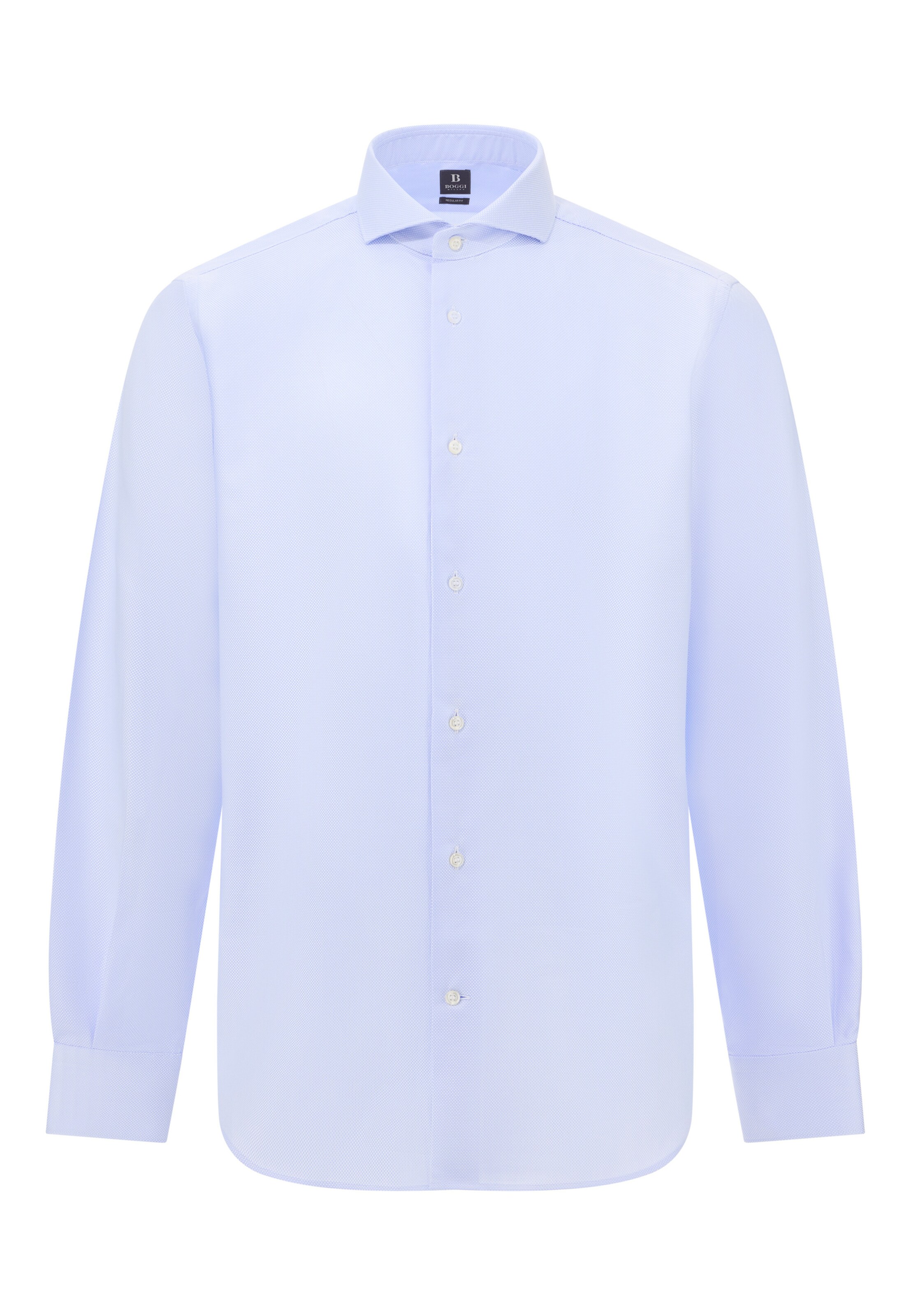 Boggi Milano Slim fit Business shirt 'Dobby Napoli' in Blue: front