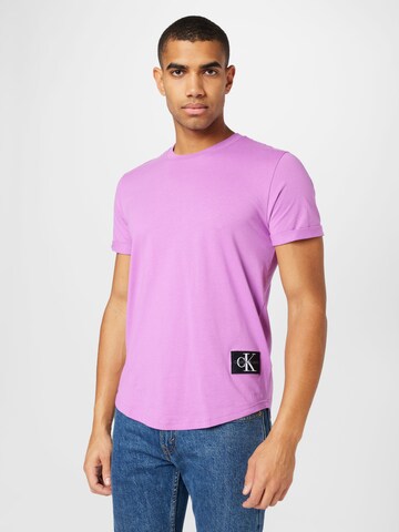 Calvin Klein Jeans - Camisa em roxo: frente