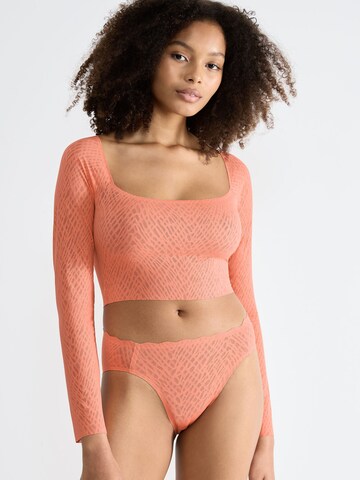 SLOGGI Shirt ' ZERO Feel Bliss Top ' in Oranje: voorkant