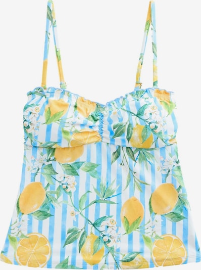 Tankinio viršutinė dalis iš Next, spalva – mėlyna / tamsiai geltona / žalia / balta, Prekių apžvalga