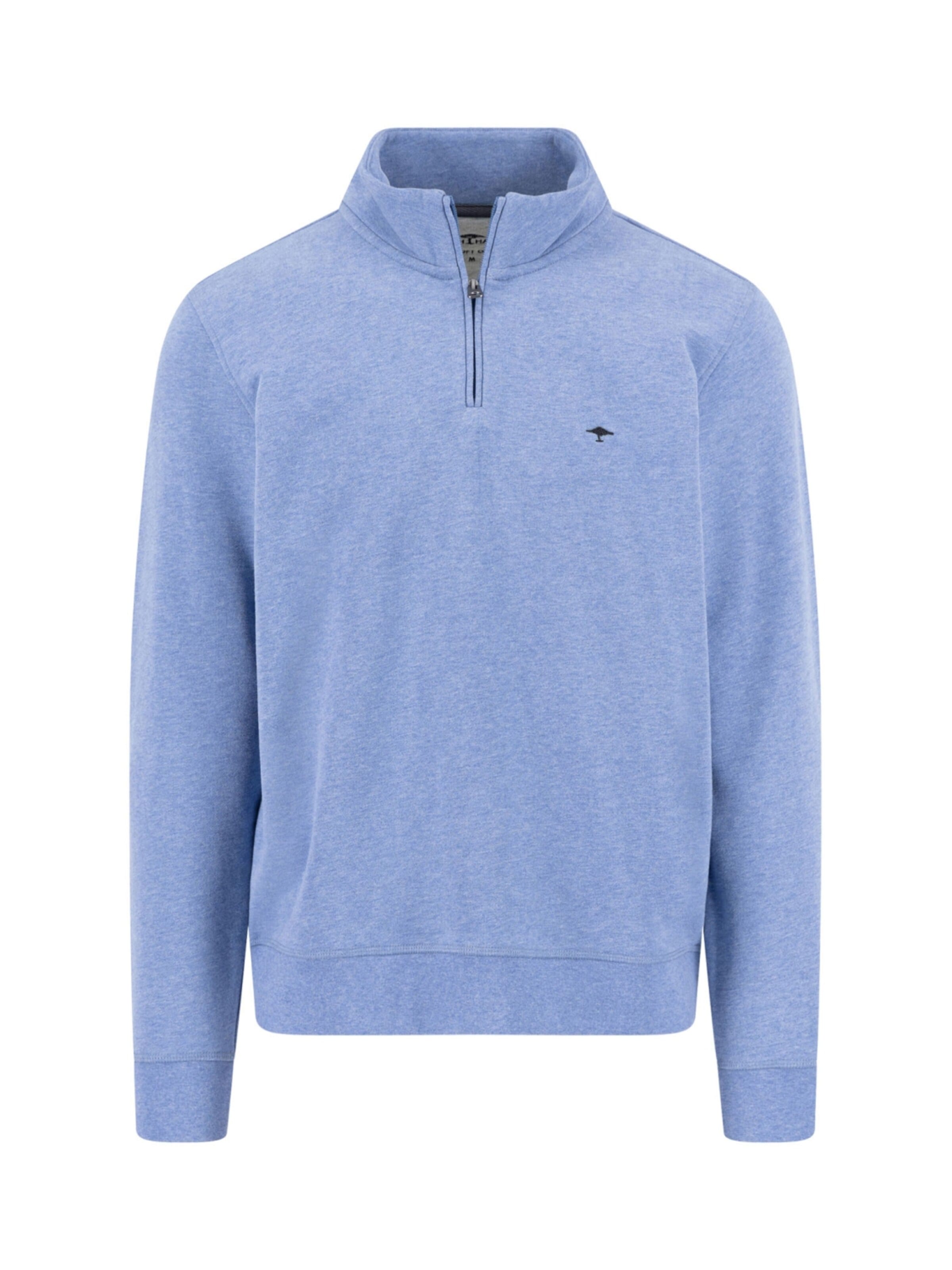 FYNCH-HATTON Pullover 'Sweat, Troyer-Zip crystal blue'‌‌‌ in Blau: Vorderseite