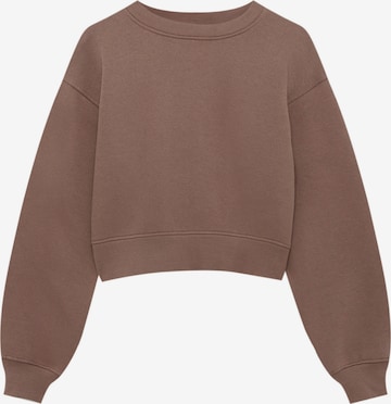 Pull&Bear Mikina – hnědá: přední strana