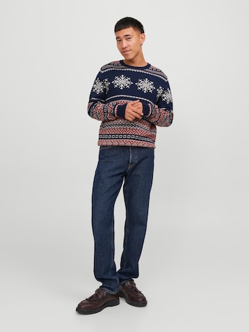 JACK & JONES Πουλόβερ 'SNOWBALL' σε μπλε