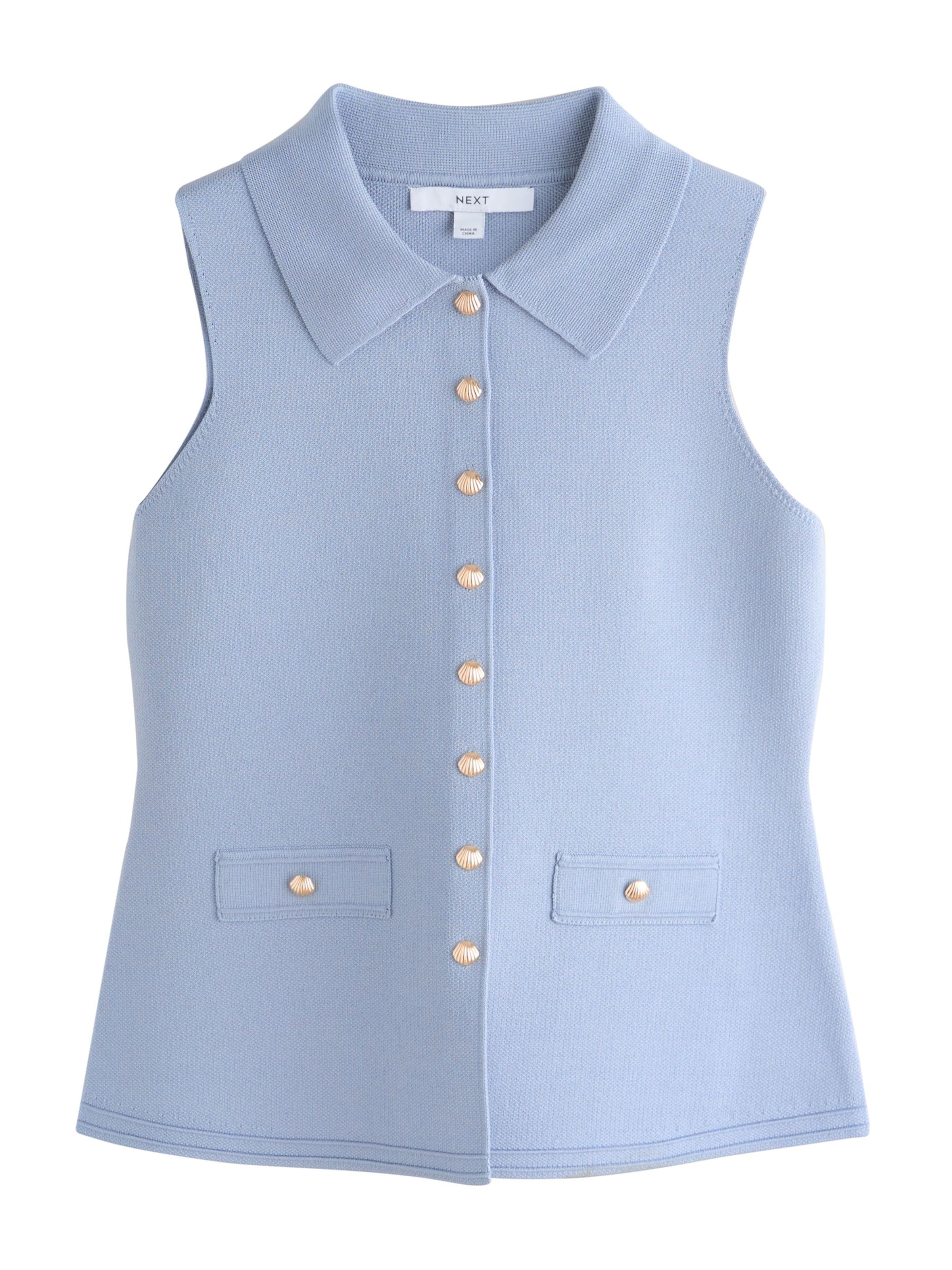 Next Vest i blå: forside