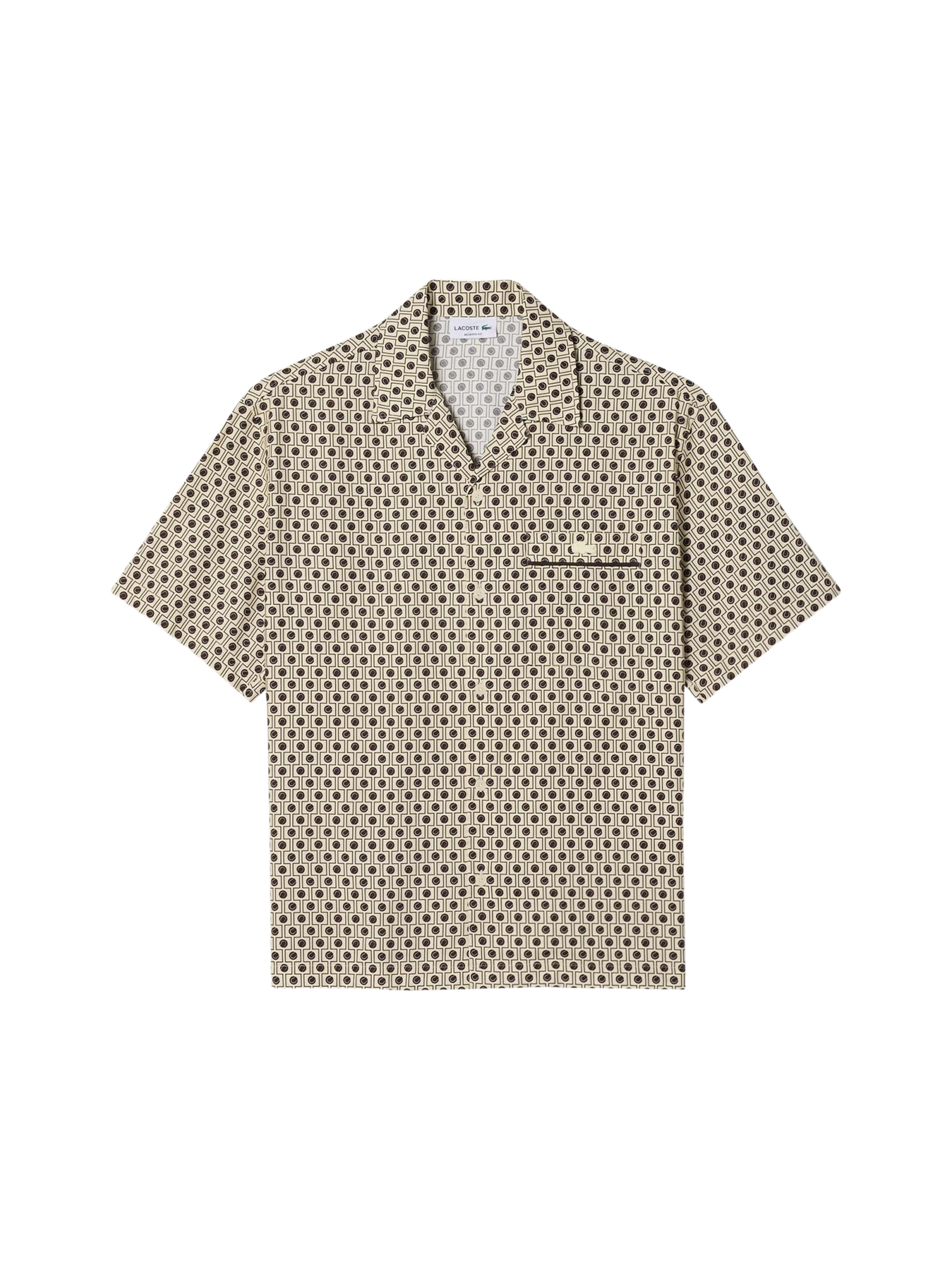 LACOSTE Comfort Fit Hemd in Beige: Vorderseite