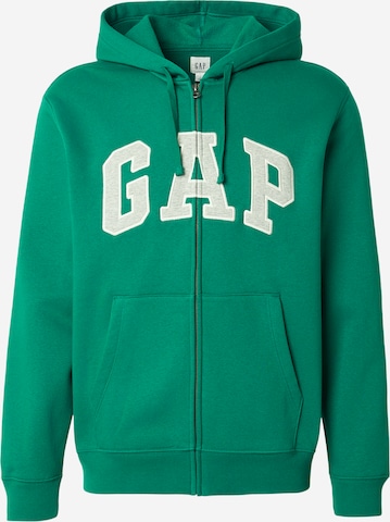 GAP Sweat jacket 'HERITAGE' in Green: front