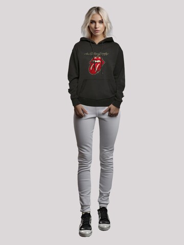 F4NT4STIC Sweatshirt 'The Rolling Stones Plastered Tongue Washed' in Black