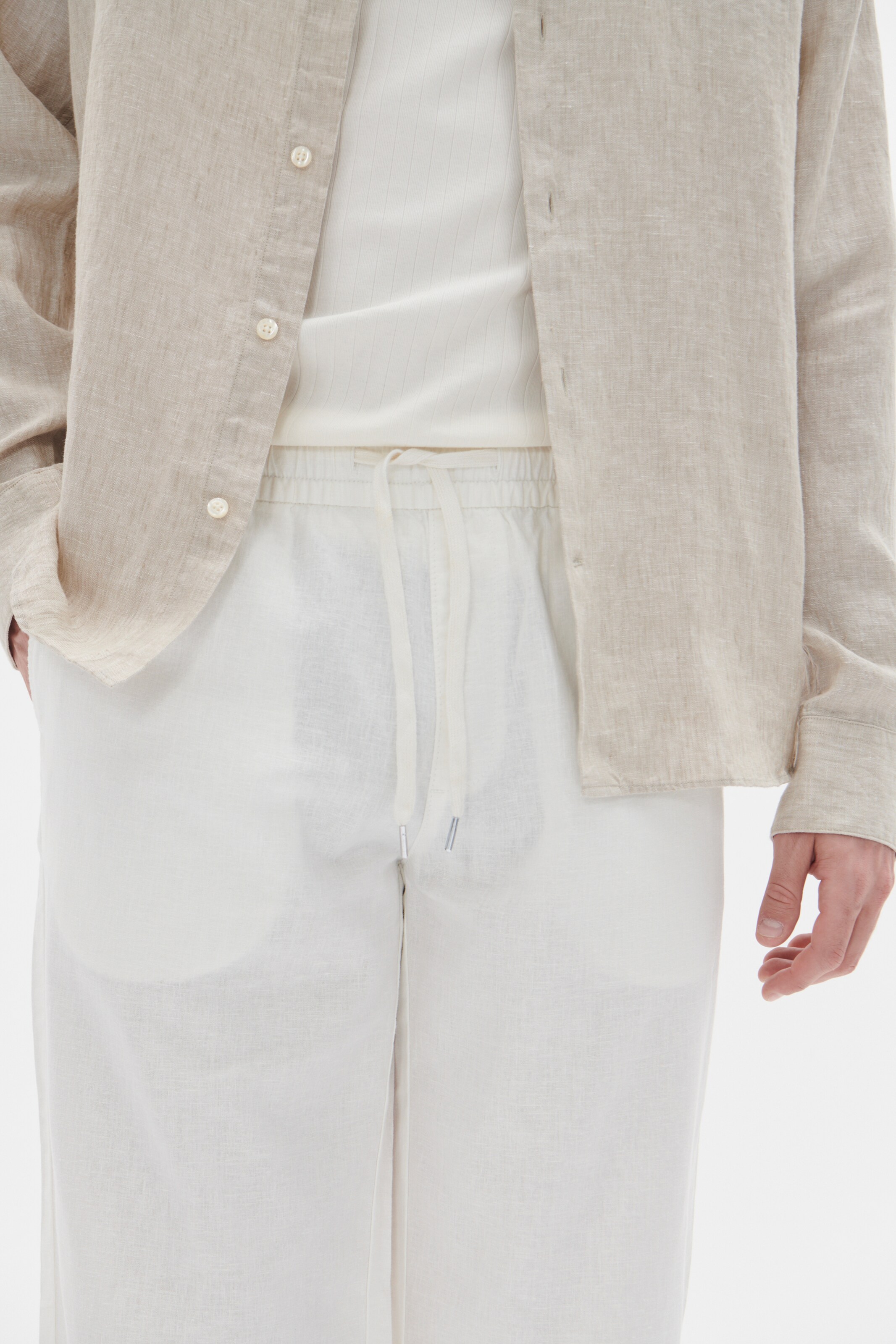 Matinique Wide leg Chino trousers 'Barton' in White