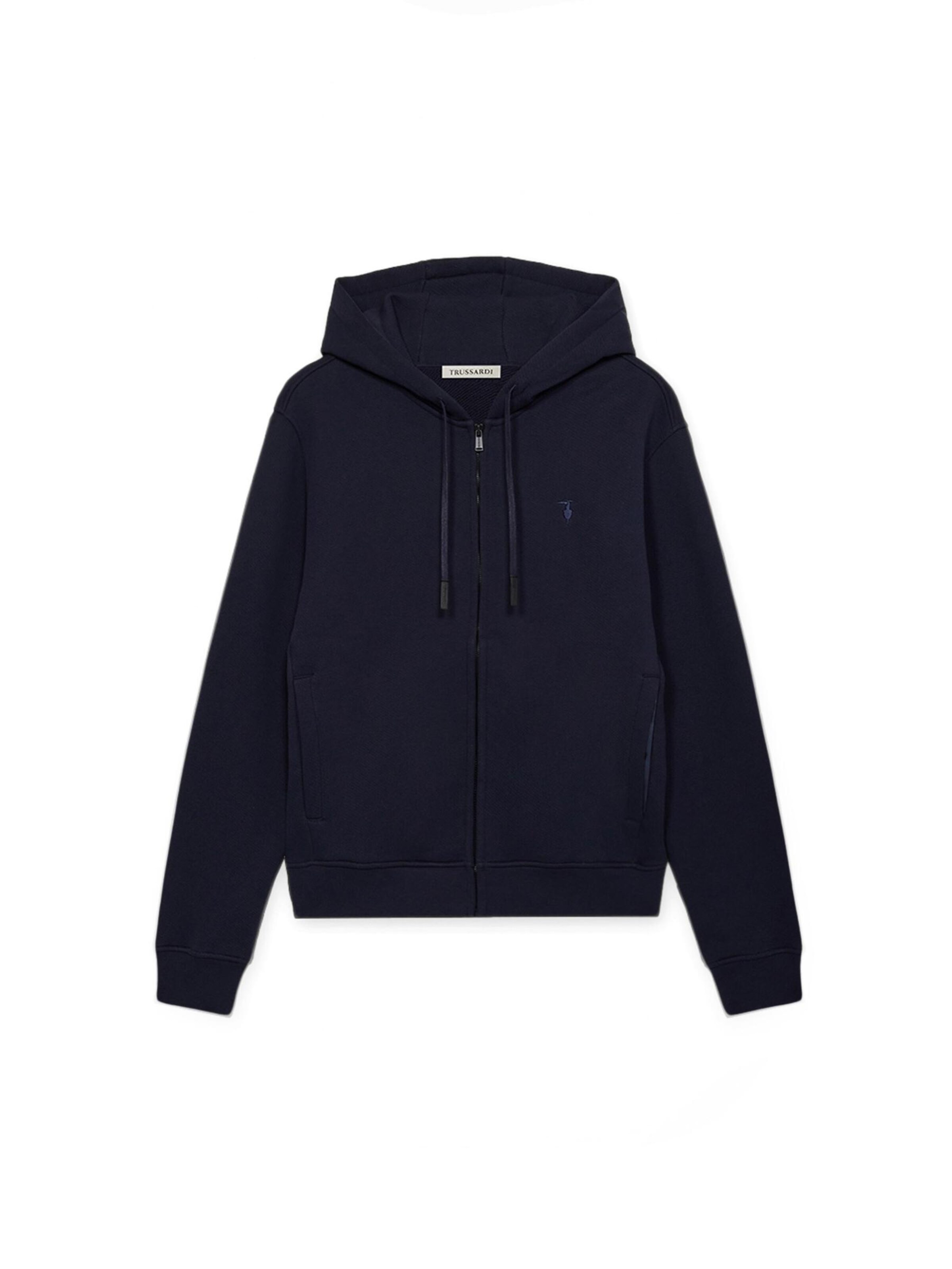 Trussardi Sweatvest in Blauw: voorkant
