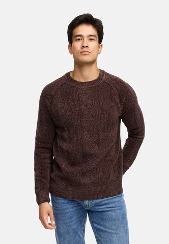 INDICODE JEANS Trui 'INOlio' in Bruin: voorkant