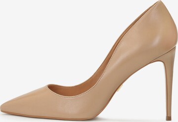 Kazar - Zapatos con plataforma en beige: frente