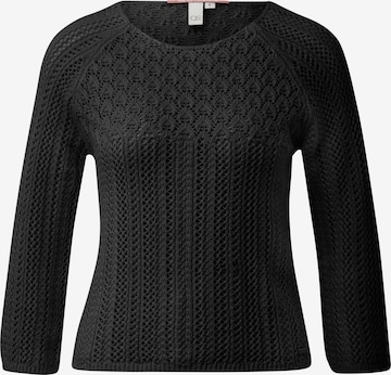 QS Trui in Zwart: voorkant