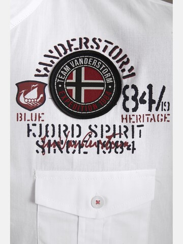 Jan Vanderstorm Regular fit Button Up Shirt ' Snofred ' in White