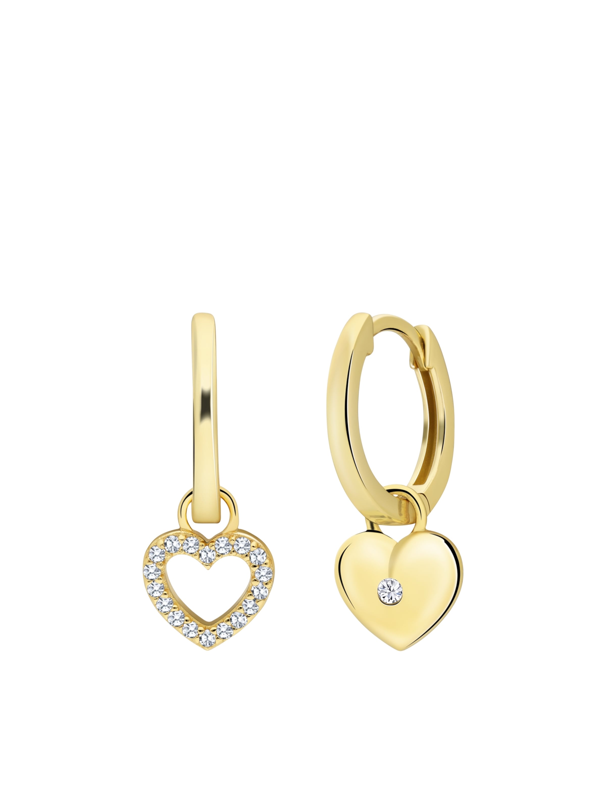 Lucardi Oorbellen 'Modern' in Goud: voorkant