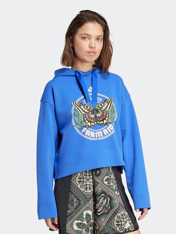 Hanorac sport 'Adidas x Farm' de la ADIDAS SPORTSWEAR pe albastru: față
