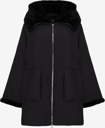 Manteau d’hiver CESARE GASPARI en noir : devant