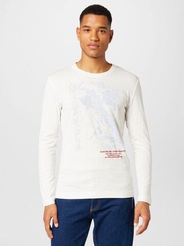 Tricou de la TOM TAILOR pe alb: față