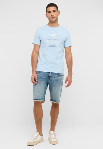 MUSTANG T-Shirt 'Style Austin' in Blau