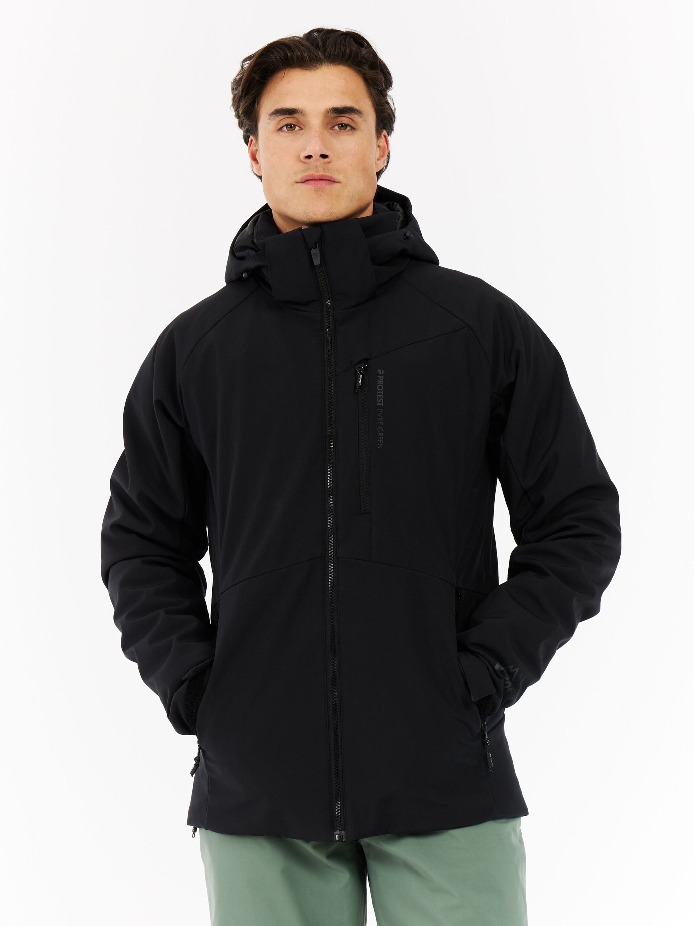 PROTEST Athletic Jacket 'PRTAkas' in Black: front