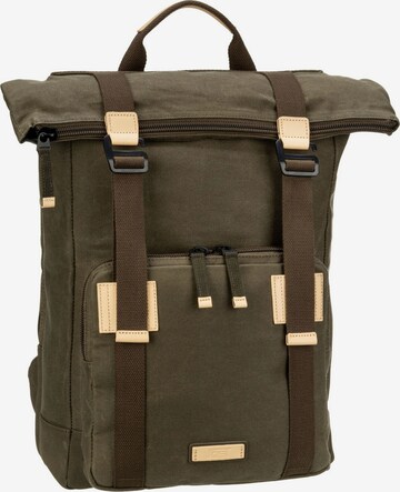 JOST Backpack ' Karlstad ' in Green: front