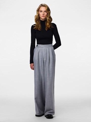 PIECES Regular Pants 'PCNINA' in Grey