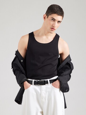 BOSS - Camiseta en negro: frente