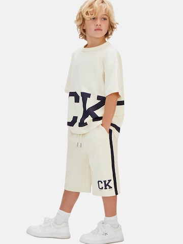 regular Pantaloni di Calvin Klein Kids in bianco