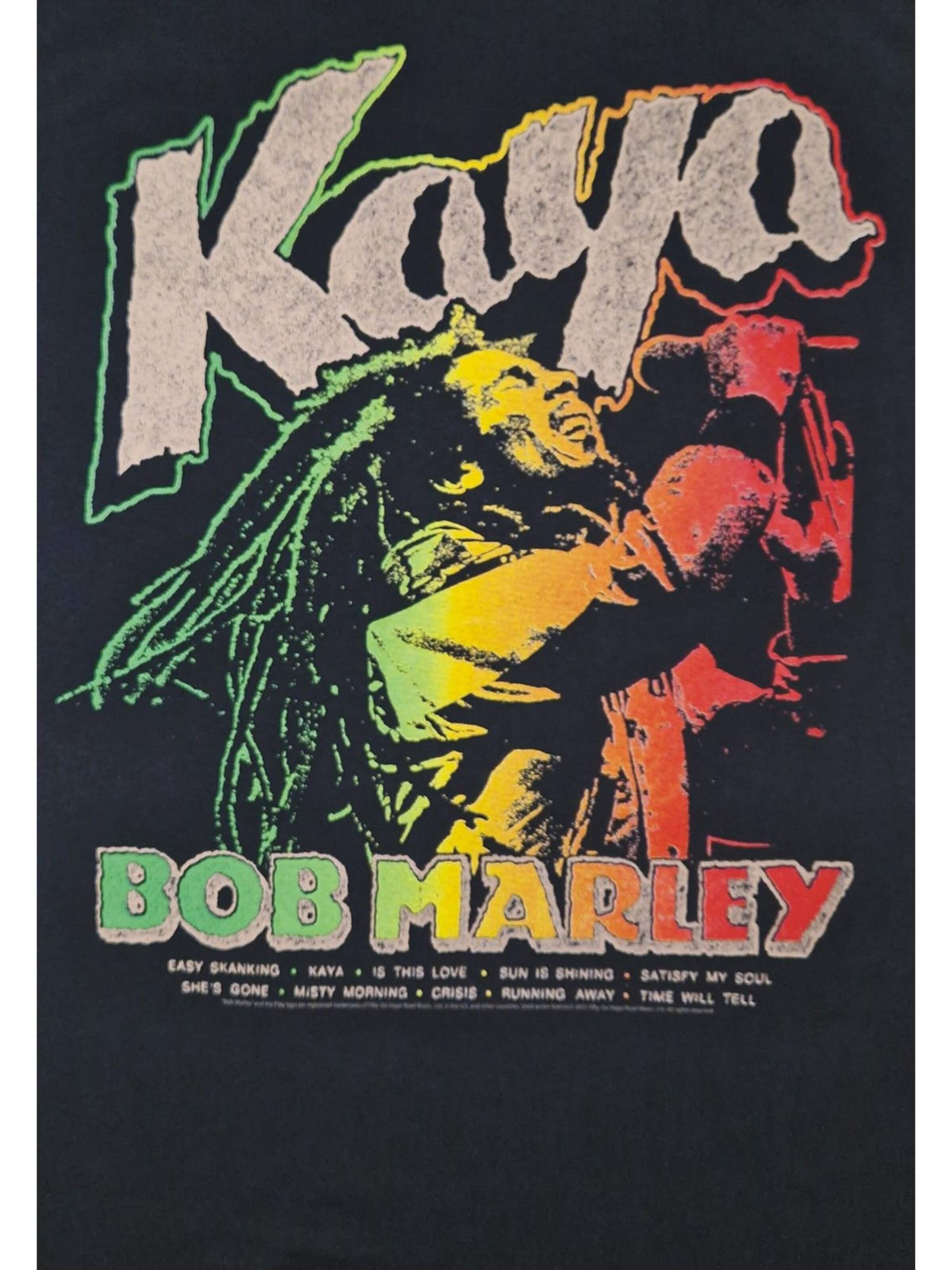 Bob Marley Shirt 'Bob Marley Kaya T-Shirt' in Black