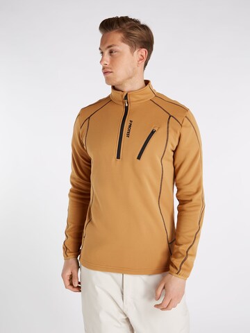 PROTEST Sportsweatshirt 'HUMANS' in Bruin: voorkant