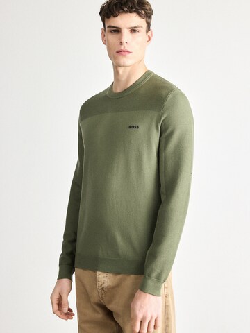 BOSS Πουλόβερ 'Momentum-X' σε πράσινο: μπροστά