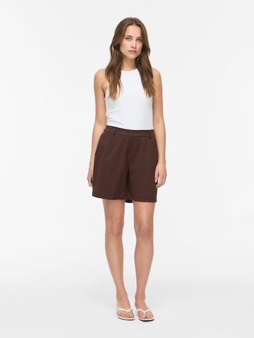 VILA Loose fit Pleat-front trousers 'VIVarone' in Brown