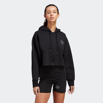 ADIDAS BY STELLA MCCARTNEY Athletic Zip-Up Hoodie in Black: front