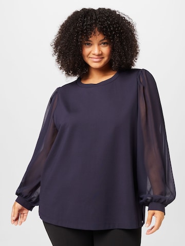 Persona by Marina Rinaldi Bluse 'OFF' i blå: forside