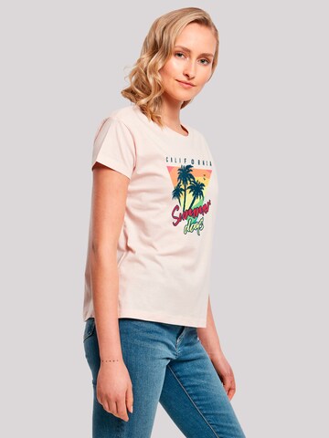 F4NT4STIC Shirt 'California Palmen Retro' in Pink