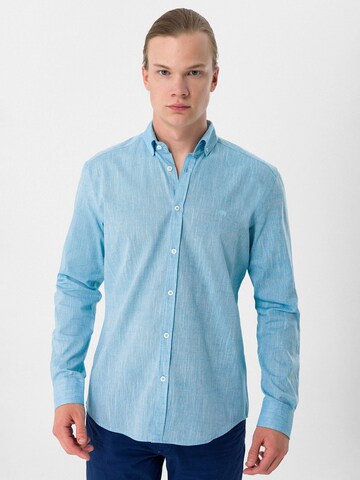 Moxx Paris - Ajuste regular Camisa en azul: frente